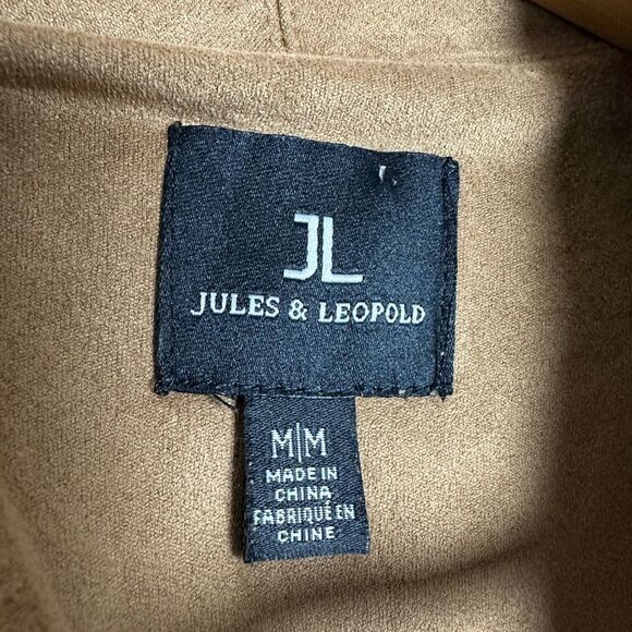 CLEARANCE! Brown Jules & Leopold Faux Suede Open Jacket/Dress Size M Like New - Picture 5 of 6